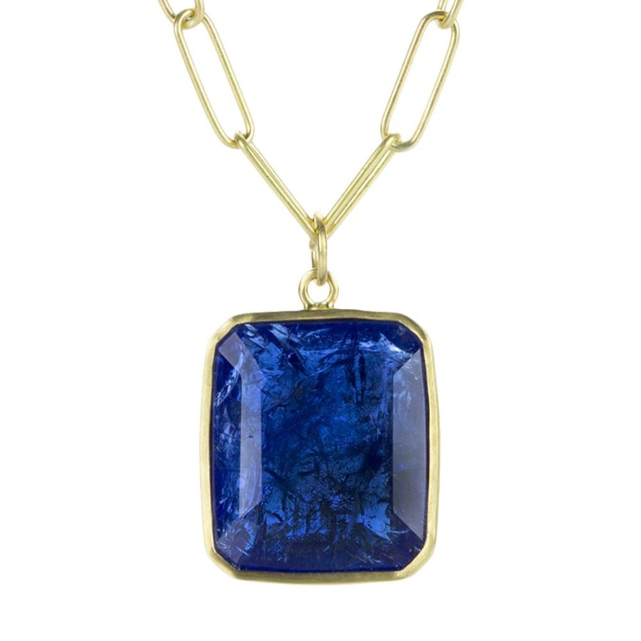 Necklaces Maria Beaulieu | Emerald Cut Tanzanite Pendant (Pendant Only)