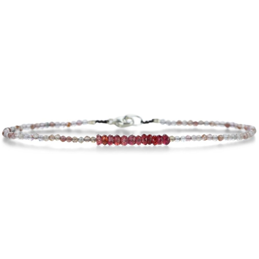 Bracelets Margaret Solow | Raspberry Quartz And Sapphire Bracelet