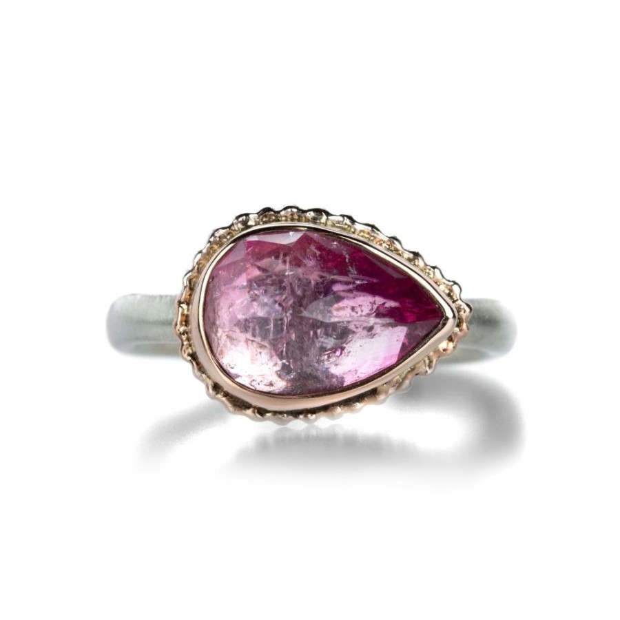 Rings Jamie Joseph | Teardrop Ring With Pink Tourmaline