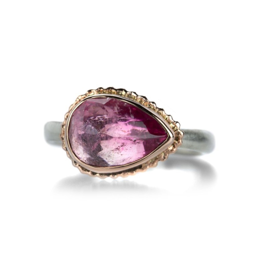 Rings Jamie Joseph | Teardrop Ring With Pink Tourmaline