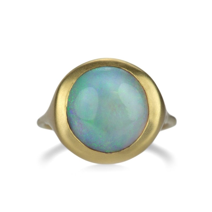 Rings Diana Mitchell | Carved Round Opal Ring