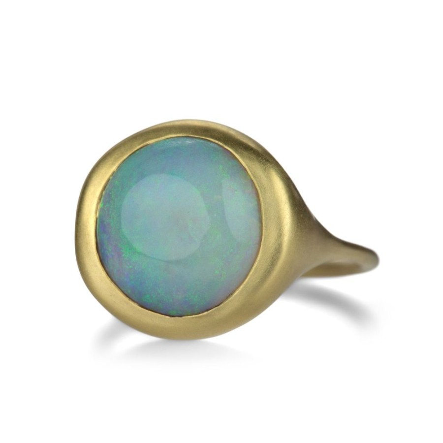 Rings Diana Mitchell | Carved Round Opal Ring