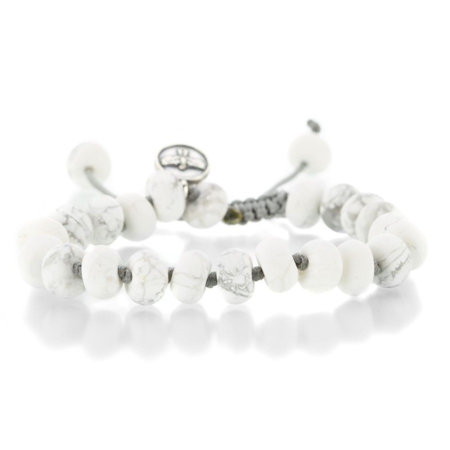 Bracelets Joseph Brooks | 8Mm Smooth Howlite Rondelle Bracelet