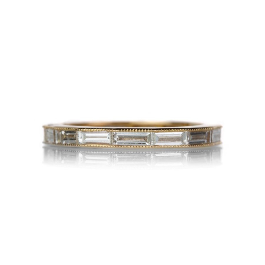 Rings Sethi Couture | Rose Gold Diamond Baguette Band