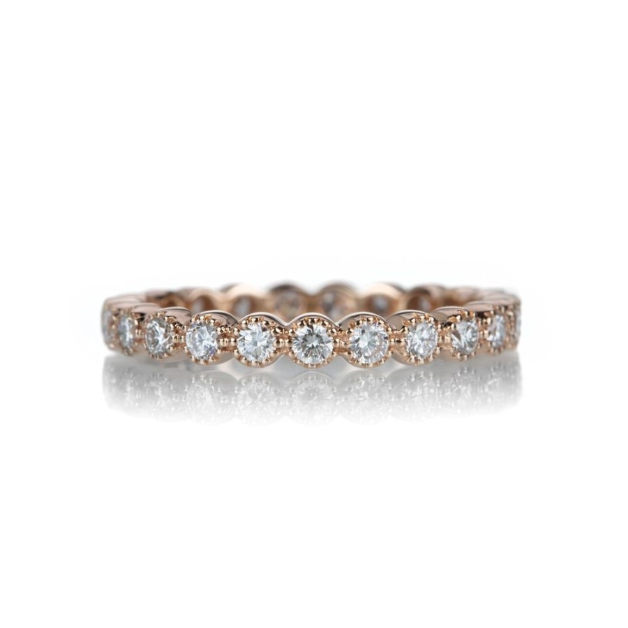 Rings Sethi Couture | Rose Gold Bezel Set Diamond Band