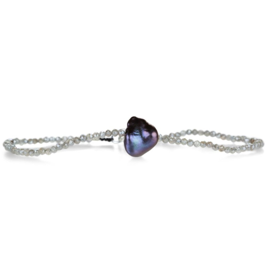 Bracelets Margaret Solow | Mink Moonstone And Gray Pearl Bracelet