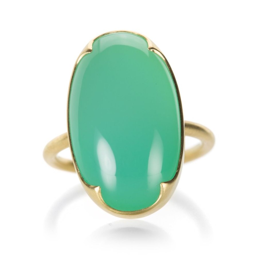 Rings Gabriella Kiss | Oval Chrysoprase Ring