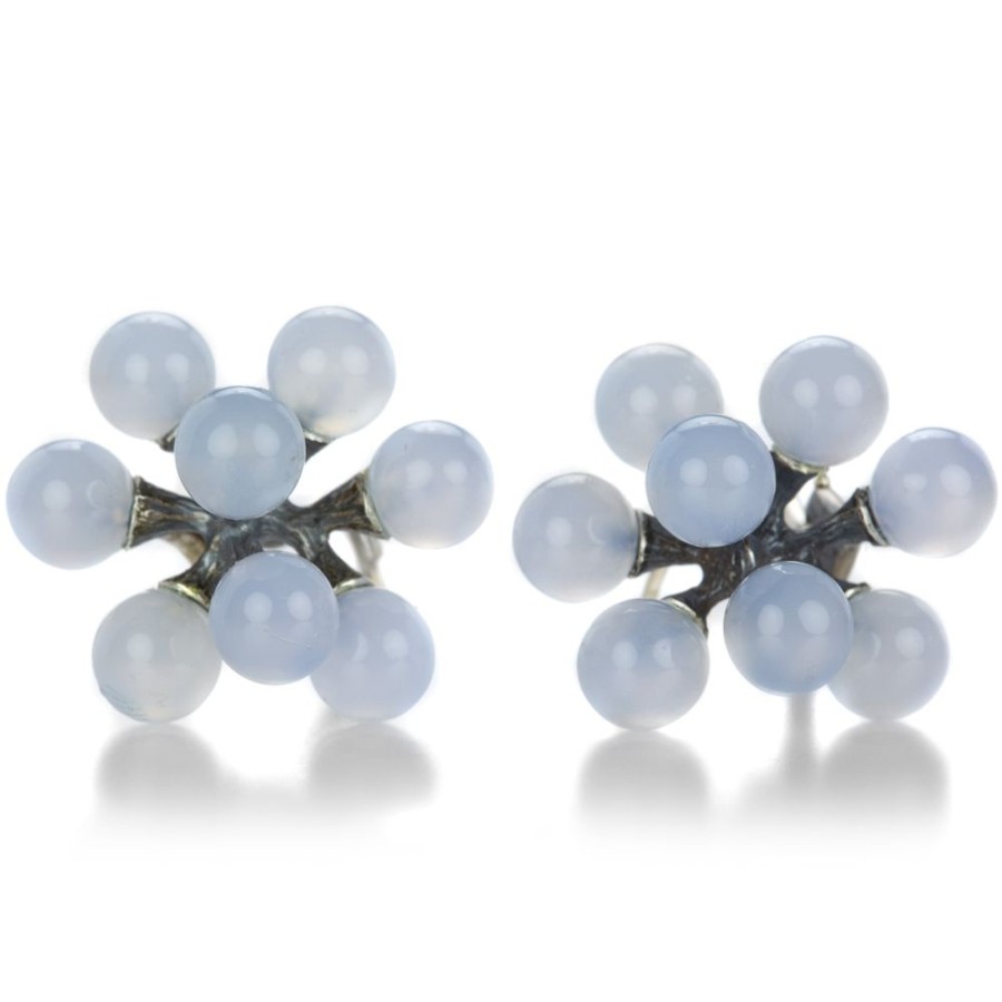 Earrings John Iversen | Small Jacks Earrings With Chalcedony