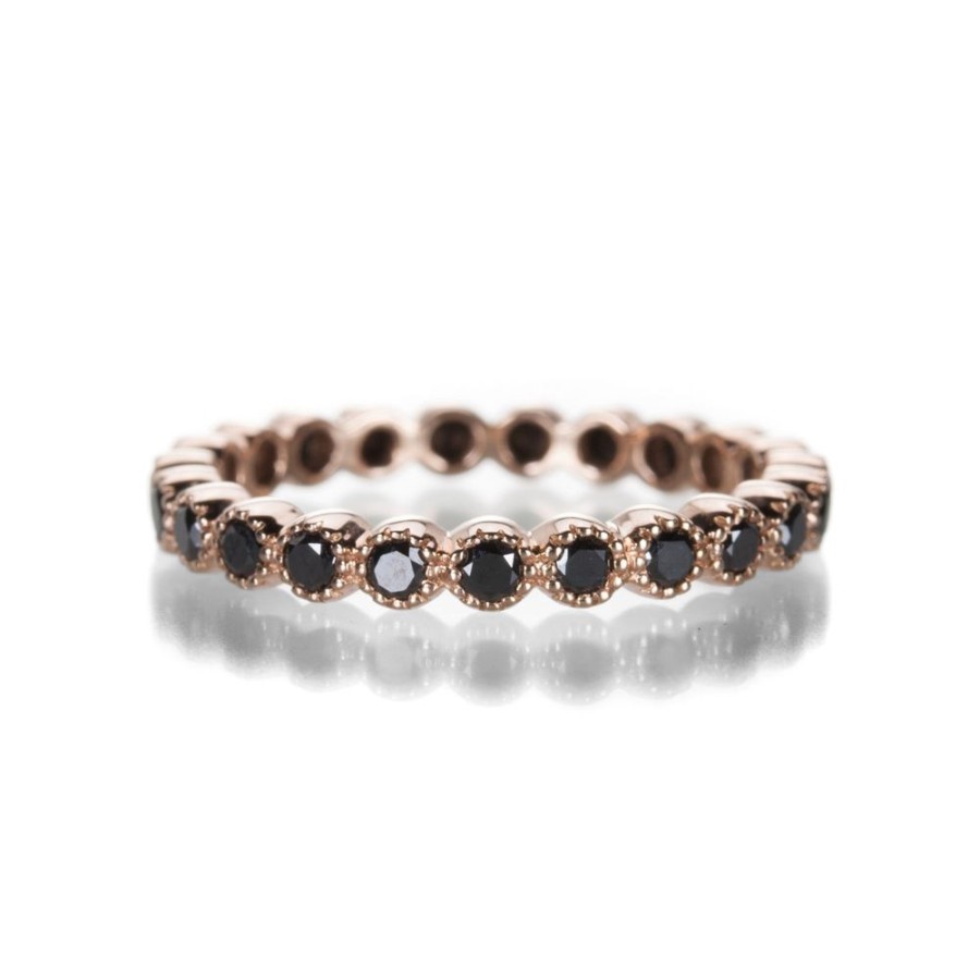 Rings Sethi Couture | Black Diamond Bezel Band