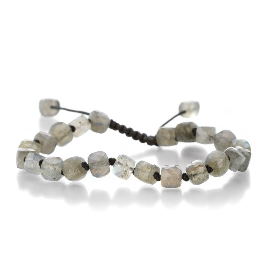 Bracelets Joseph Brooks | 6Mm Labradorite Cube Bracelet