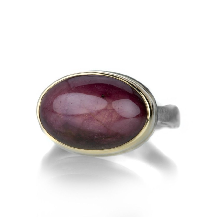 Rings Jamie Joseph | Small Oval Star Ruby Ring