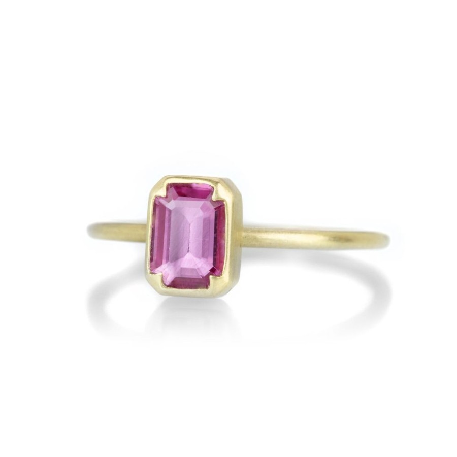 Rings Gabriella Kiss | Emerald Cut Pink Sapphire Ring