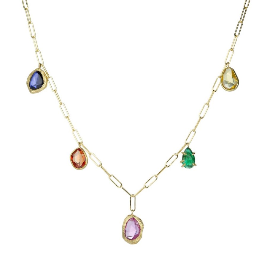 Necklaces Page Sargisson | Five Rainbow Stone Necklace