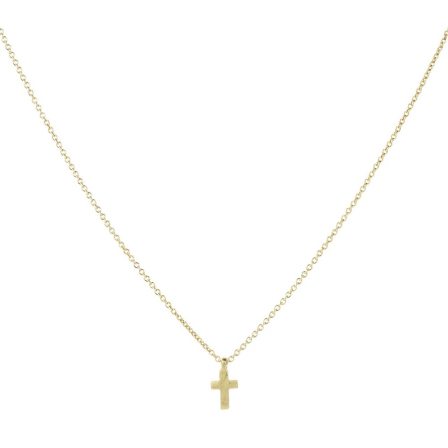 Necklaces Marian Maurer | Micro Cross Pendant Necklace