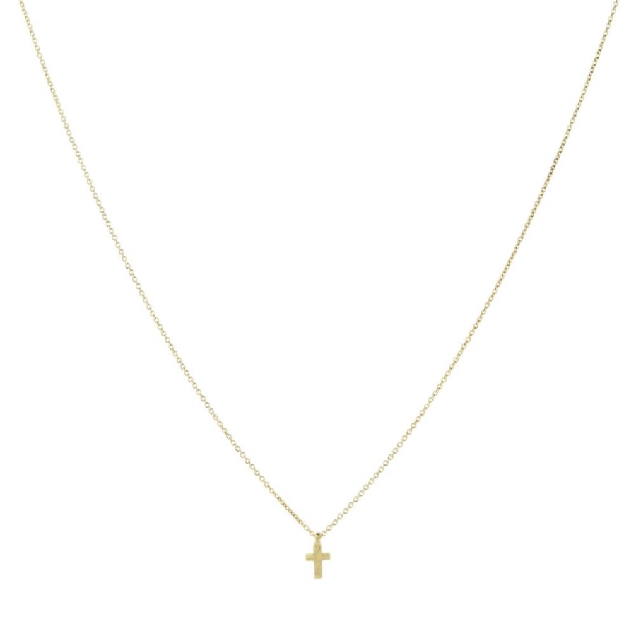 Necklaces Marian Maurer | Micro Cross Pendant Necklace