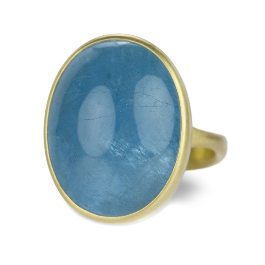 Rings Lola Brooks | 18K Oval Aquamarine Ring