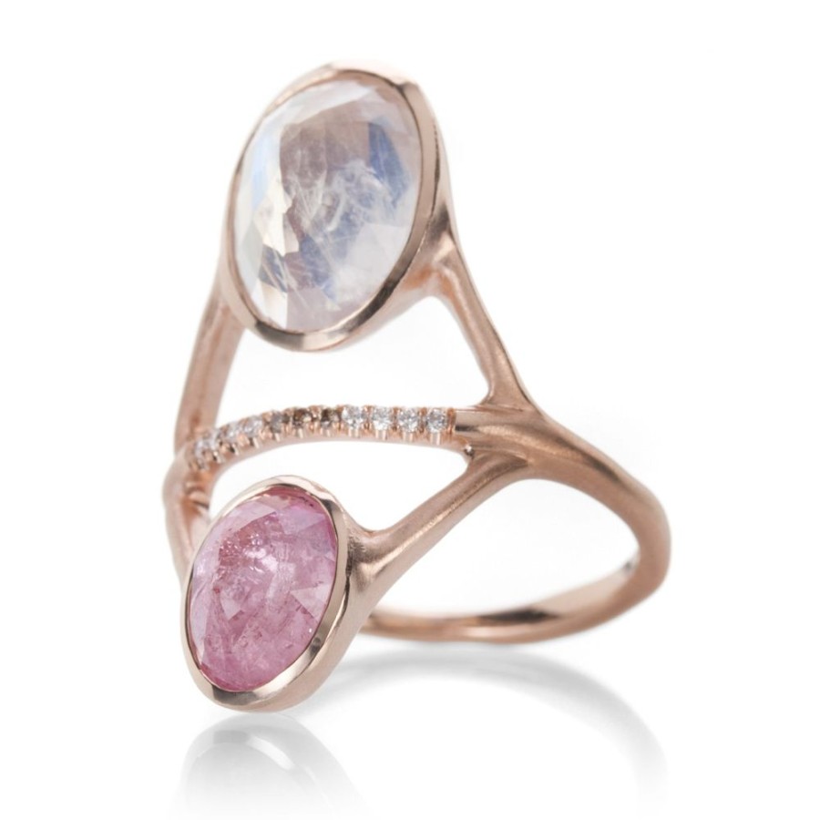 Rings Sirciam | Moonstone And Tourmaline Alteration Ring