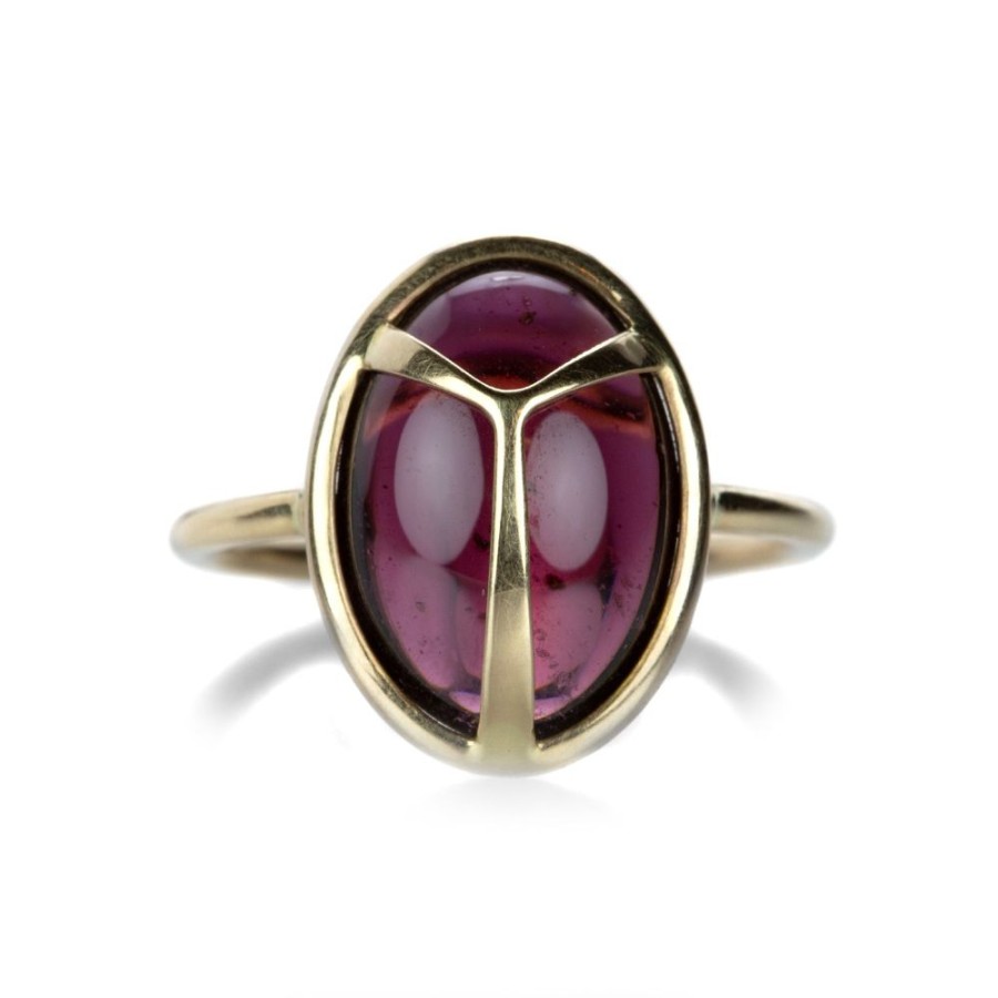 Rings Rachel Atherley | Garnet Lucky Scarab Ring