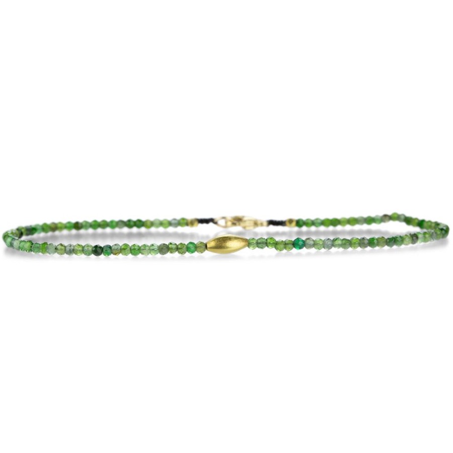 Bracelets Margaret Solow | Green Tourmaline And 18K Yellow Gold Bead Bracelet