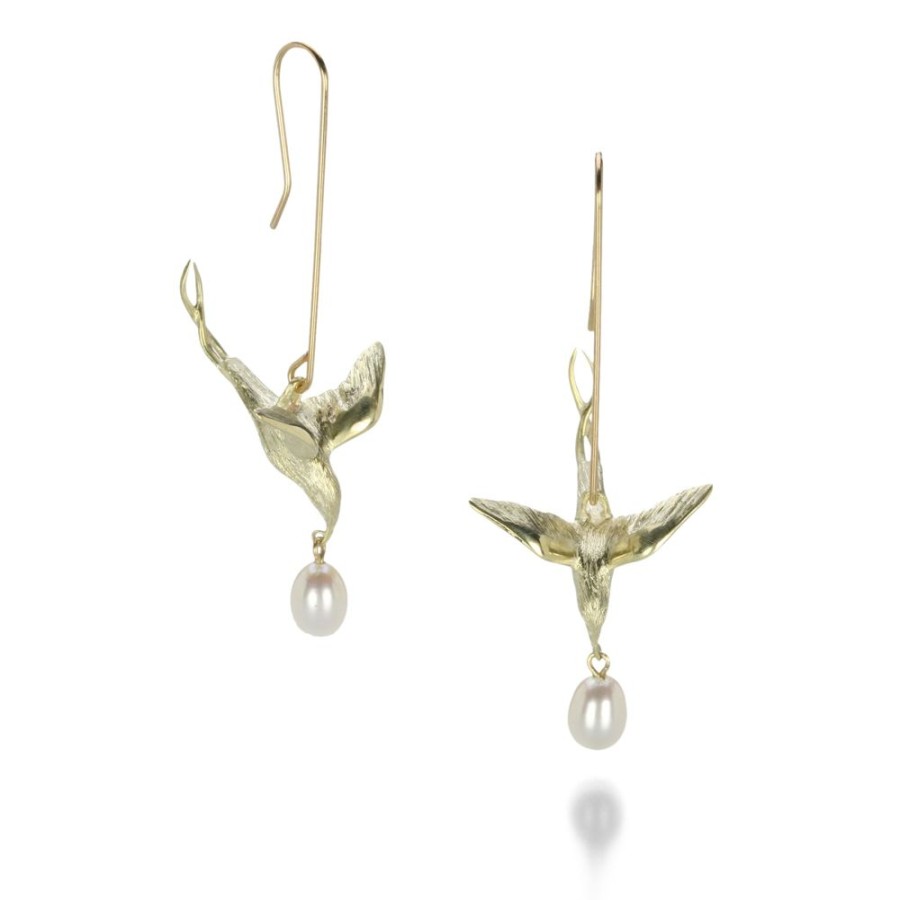 Earrings Gabriella Kiss | 18K Flying Bird Earrings