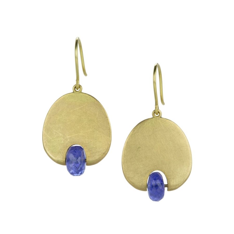 Earrings Mallary Marks | Tanzanite Lily Pad Drop Earrings