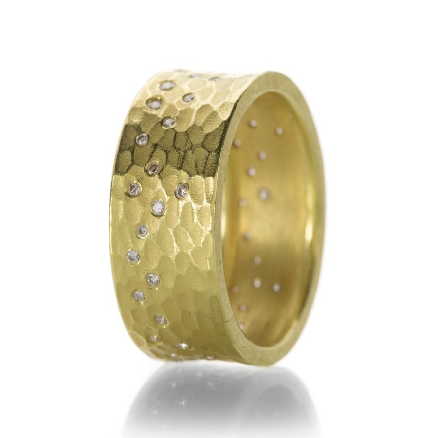 Rings Barbara Heinrich | Carved Band With Scattered Diamonds