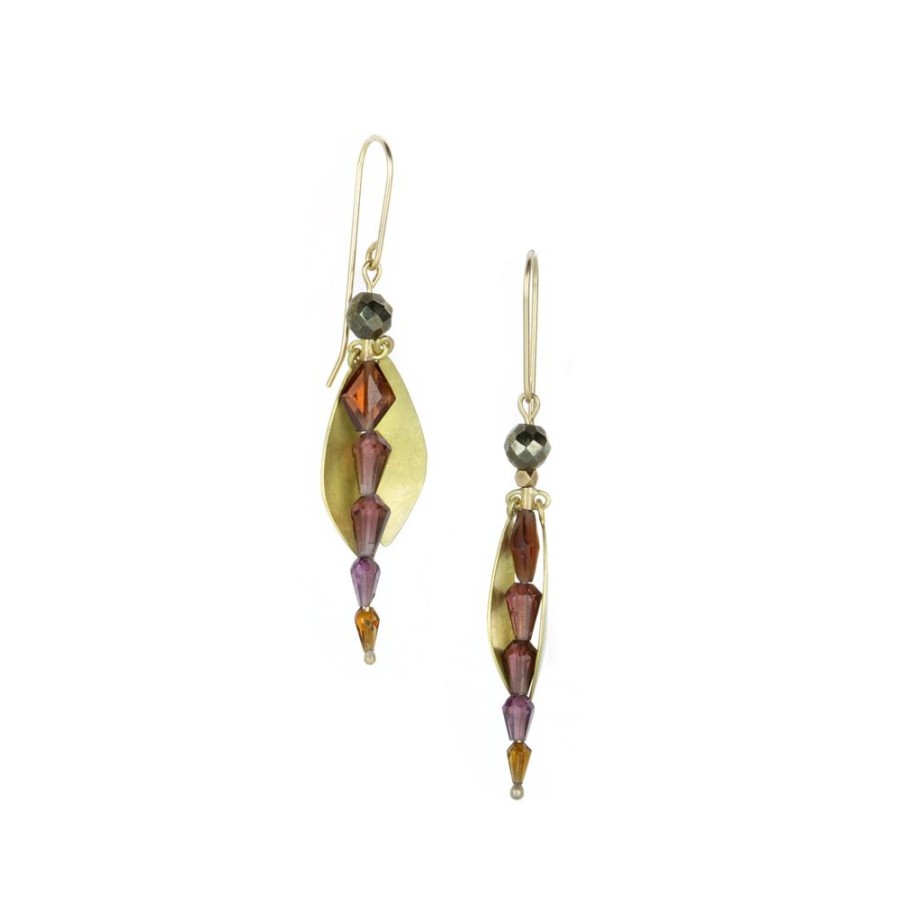 Earrings Gabriella Kiss | Small Red Garnet Damselfly Earrings