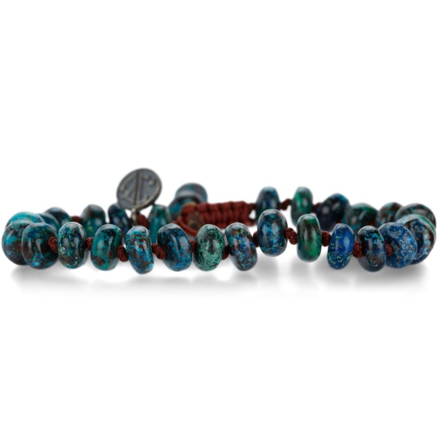 Bracelets Joseph Brooks | 8Mm Smooth Chrysocolla Bead Bracelet