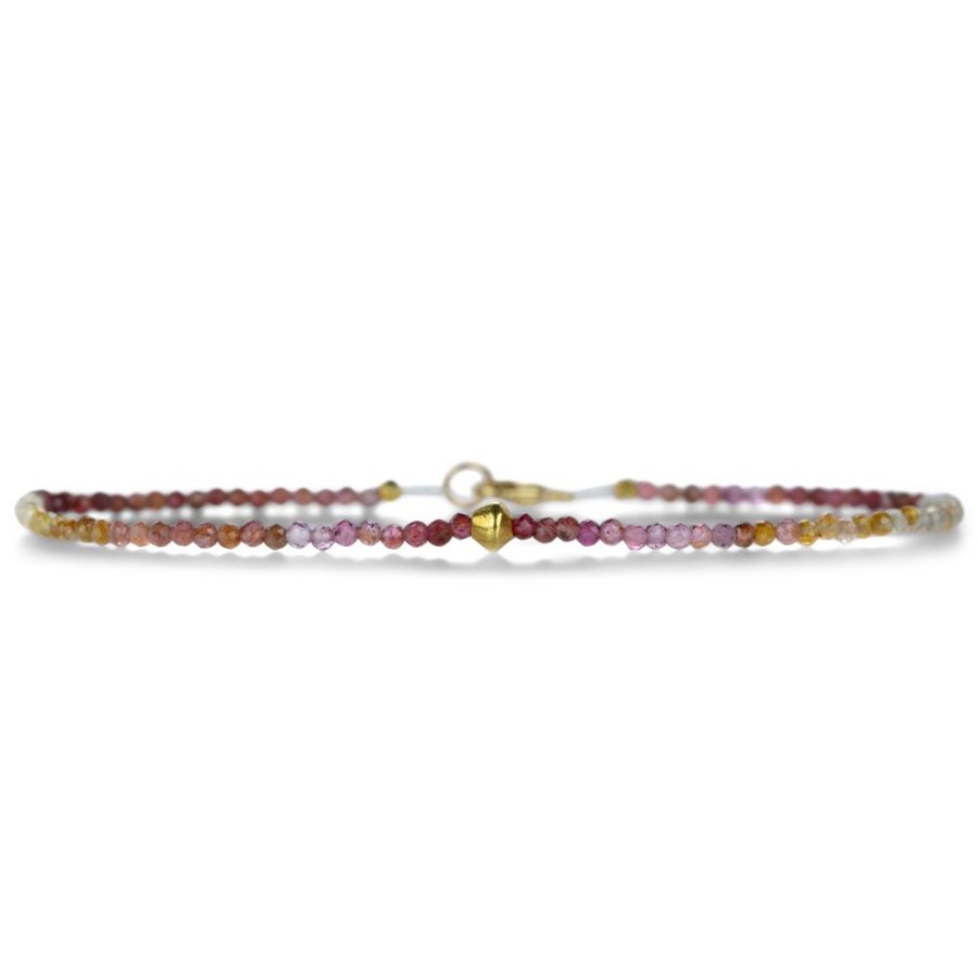 Bracelets Margaret Solow | Ombre Red Sapphire Beaded Bracelet