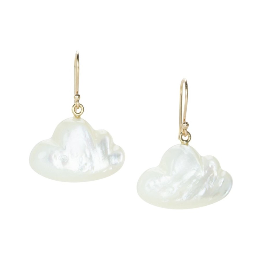 Earrings Annette Ferdinandsen | Small Mother Of Pearl Cloud Earrings