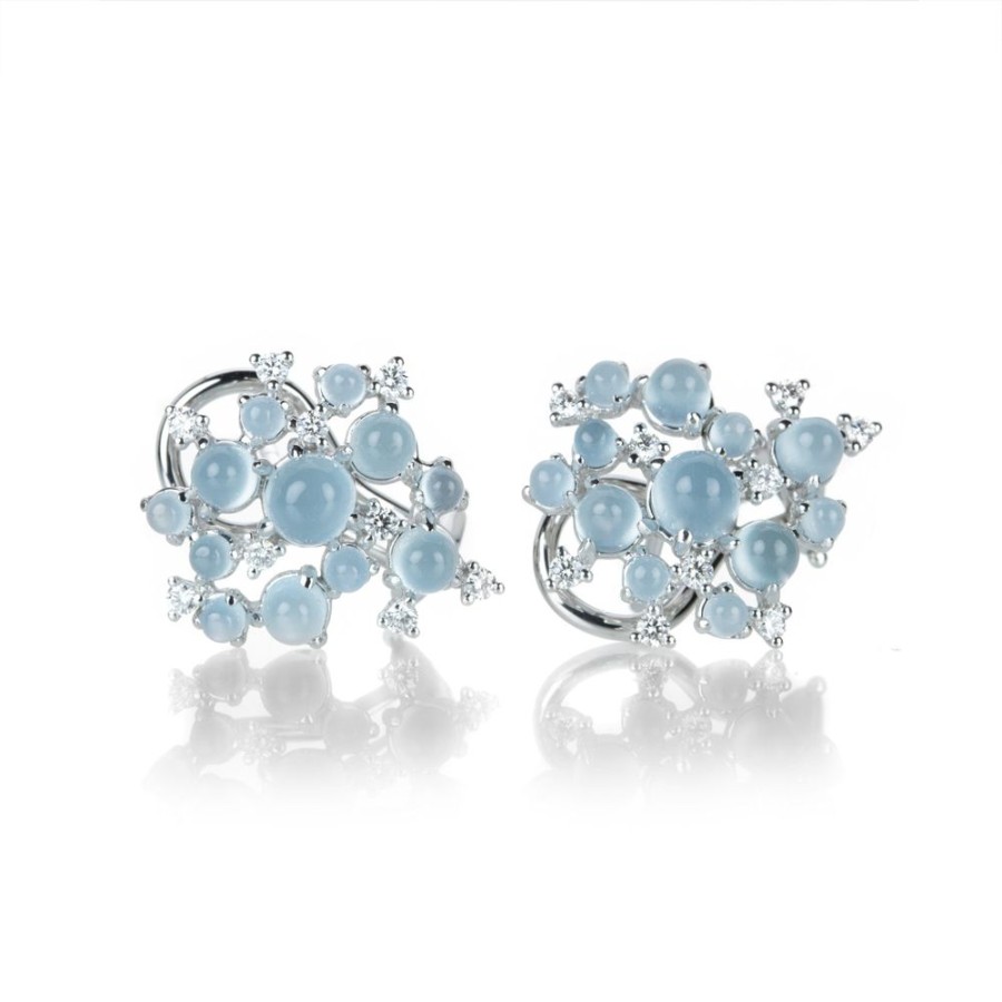 Earrings Paul Morelli | Small Aquamarine Bubble Cluster Studs