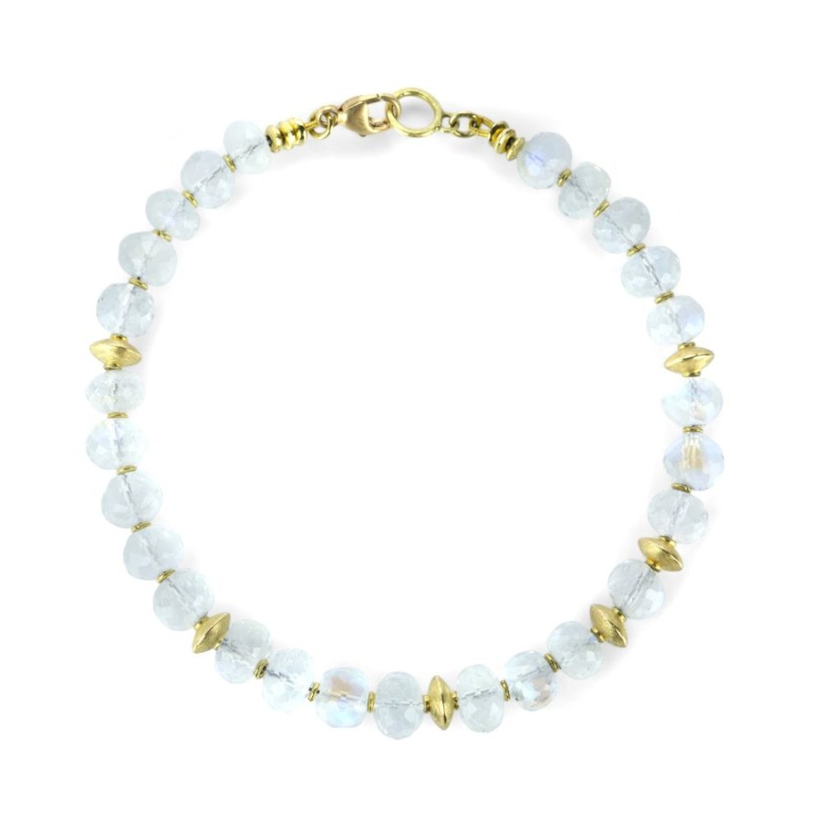 Bracelets Barbara Heinrich | Faceted Moonstone Rondelle Bracelet