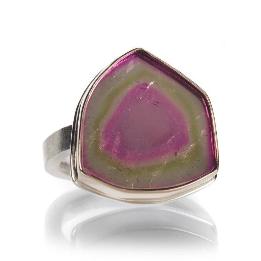 Rings Jamie Joseph | Watermelon Tourmaline Slice Ring