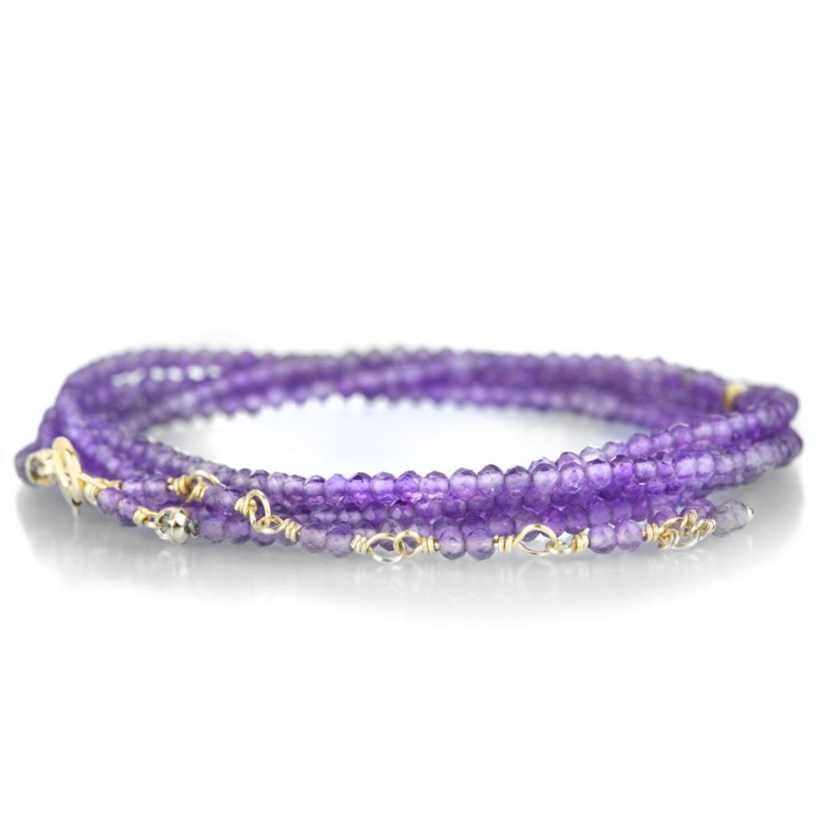 Bracelets Anne Sportun | 34" - Amethyst Wrap Bracelet