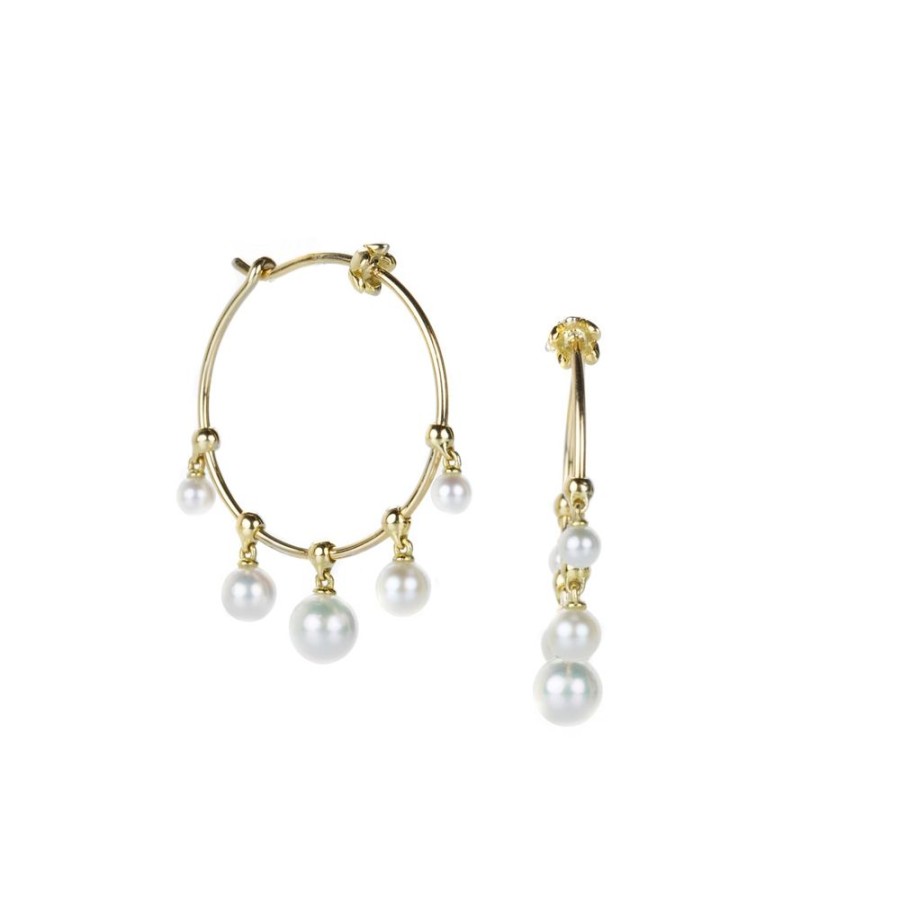 Earrings Paul Morelli | Wind Chime Hoops With Pearl Drops