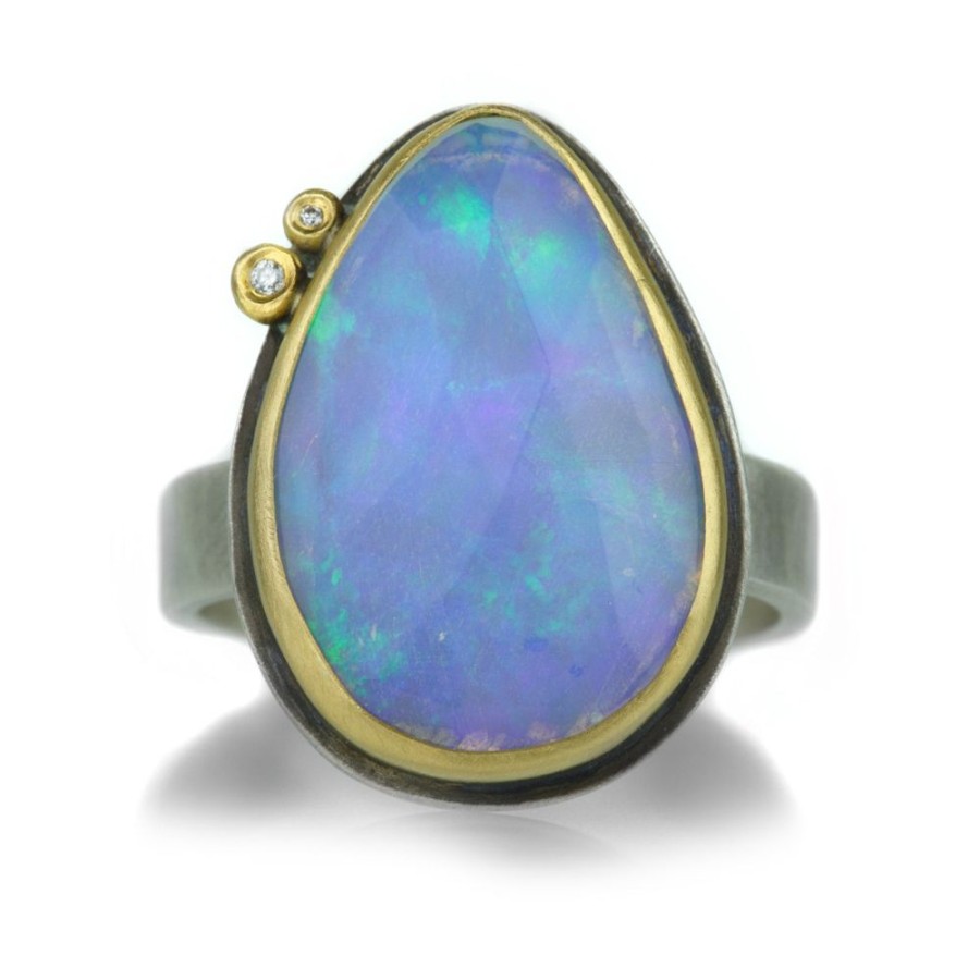 Rings Ananda Khalsa | Rose Cut Ethiopian Opal Ring