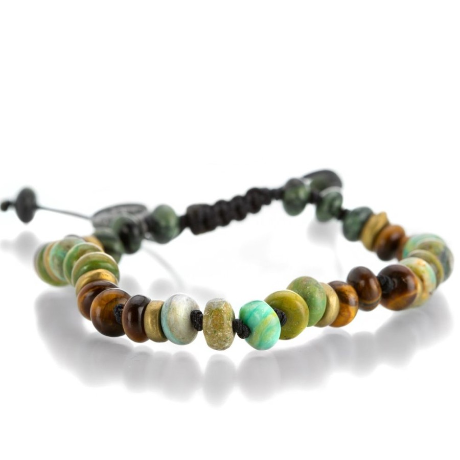 Bracelets Joseph Brooks | Opal, Tiger Eye, Jasper And Brass Bracelet