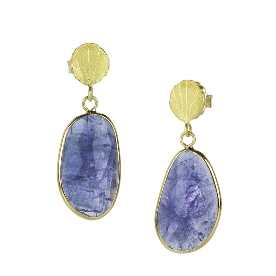 Earrings Barbara Heinrich | Tanzanite Earrings With Petal Tops