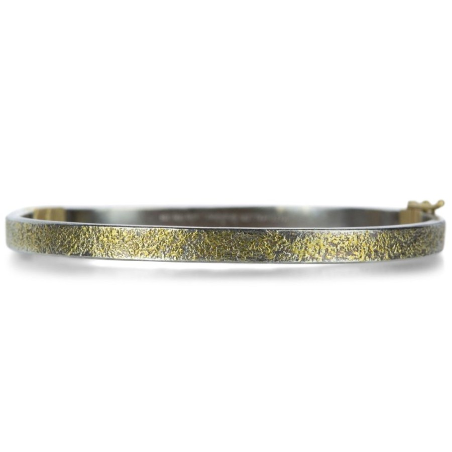 Bracelets Kate Maller | Silver And 22K Essential Hinged Bangle