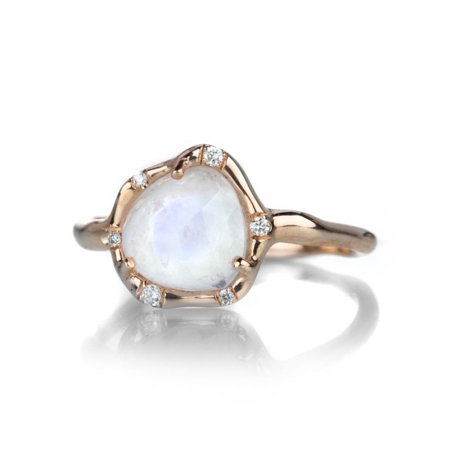 Rings Sirciam | Rainbow Moonstone Cosmic Light Ring