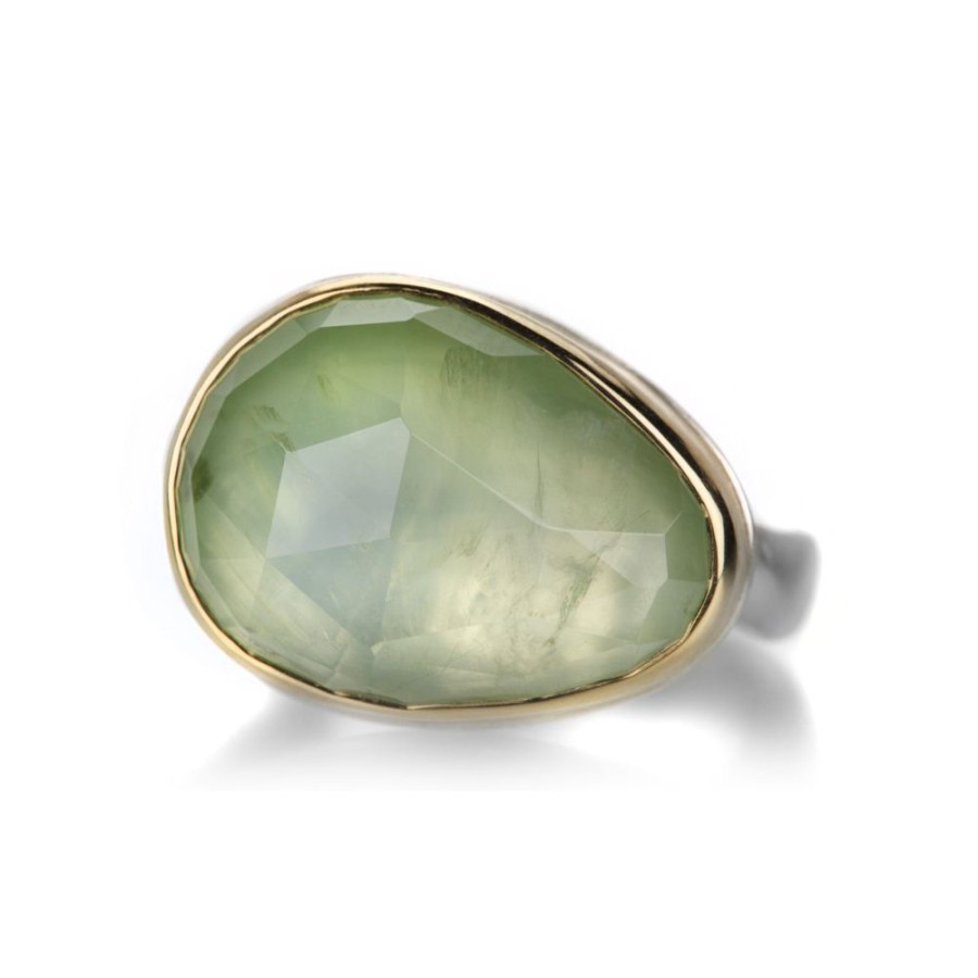 Rings Jamie Joseph | Asymmetrical Rose Cut Prehnite Ring