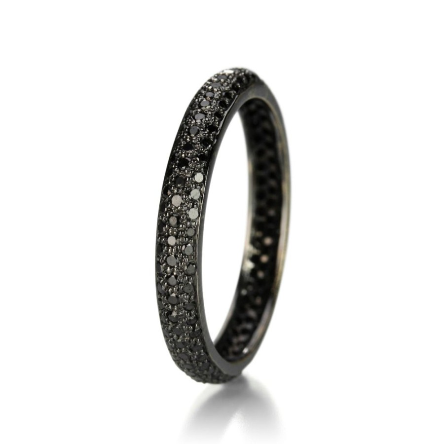 Rings Sethi Couture | Black Diamond Pave Tire Band - 1