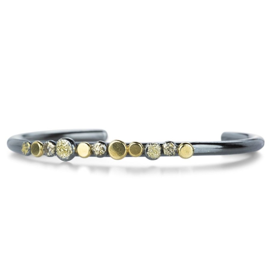 Bracelets Kate Maller | In Bloom Mixed Metal Stacking Skinny Cuff