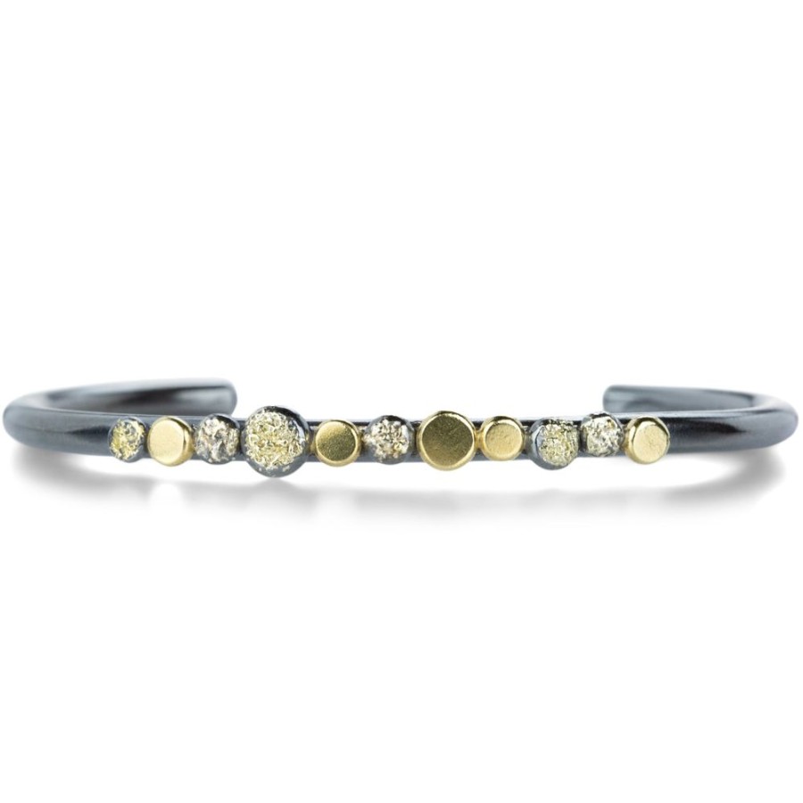 Bracelets Kate Maller | In Bloom Mixed Metal Stacking Skinny Cuff