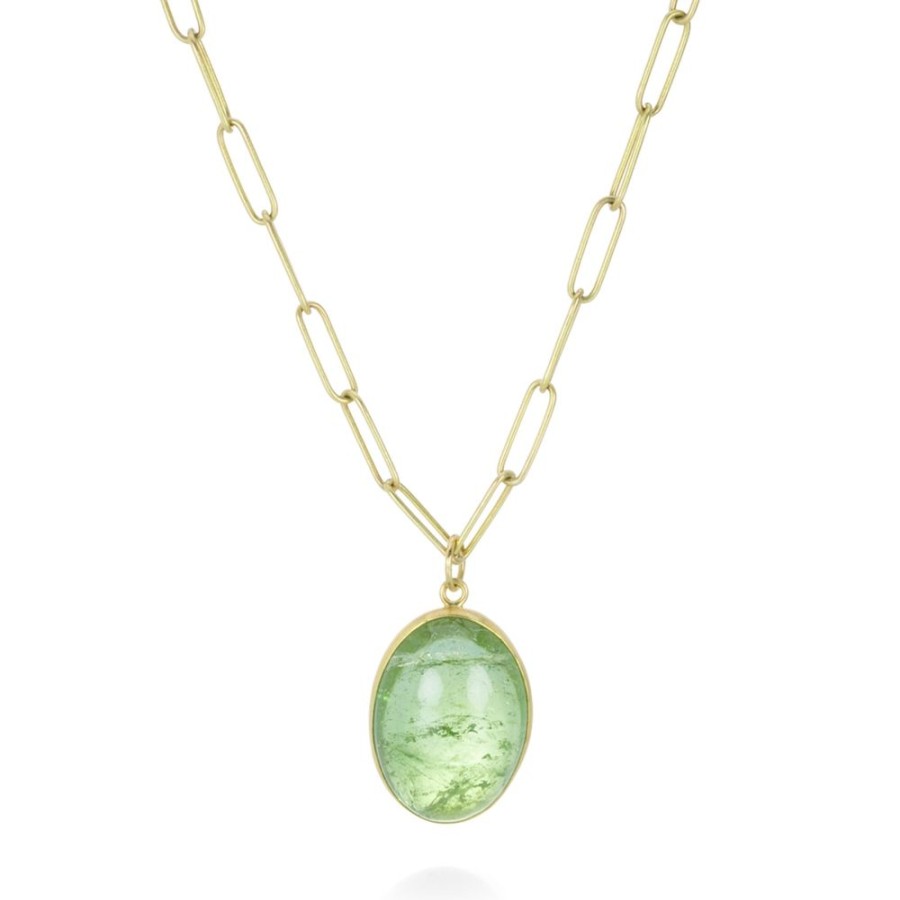 Necklaces Maria Beaulieu | Green Tourmaline Pendant (Pendant Only)