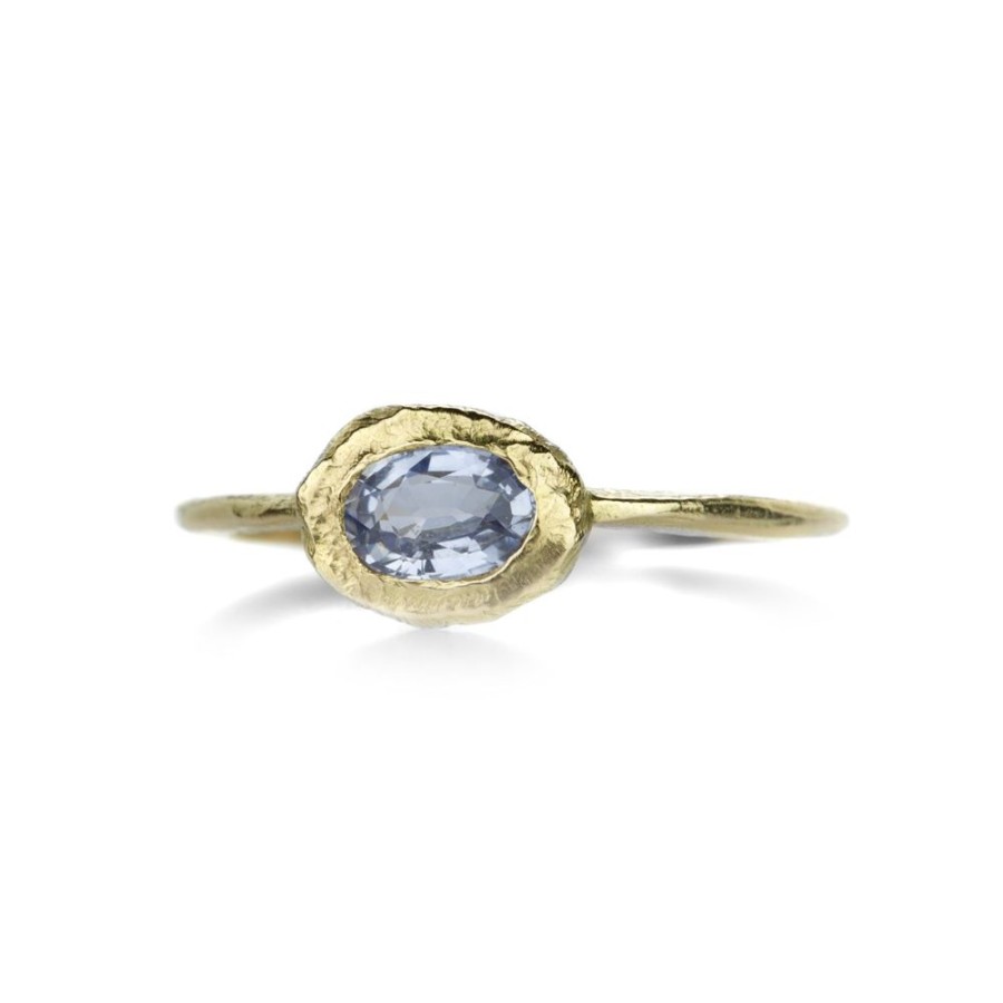 Rings Page Sargisson | 18K Oval Light Blue Sapphire Ring