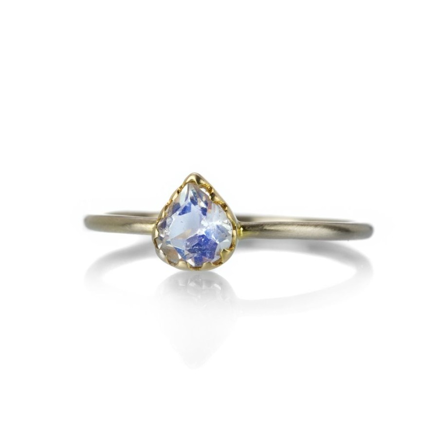 Rings Margaret Solow | Teardrop Rainbow Moonstone Ring