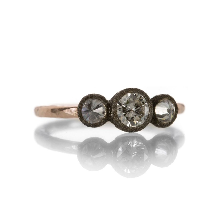 Rings Todd Pownell | Rose Gold Triple Inverted Diamond Ring