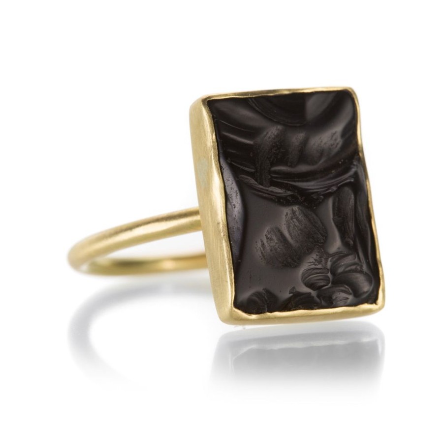 Rings Gabriella Kiss | Chiseled Black Onyx Ring