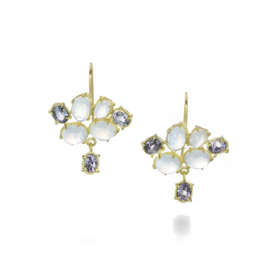 Earrings Rosanne Pugliese | Moonstone And Spinel Spring Earrings